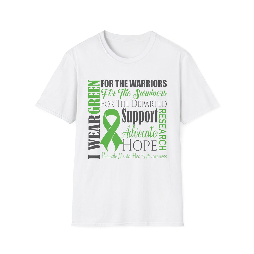 I Wear Green Awareness — Support, Hope & Research T-Shirt