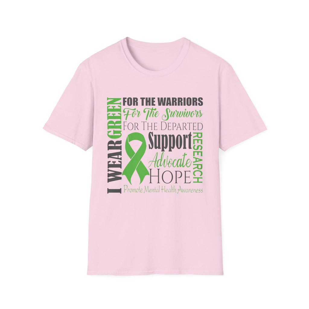 I Wear Green Awareness — Support, Hope & Research T-Shirt