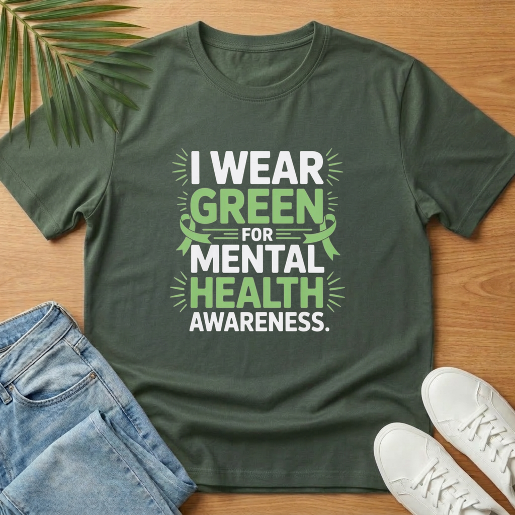 I Wear Green for Mental Health Awareness T-Shirt
