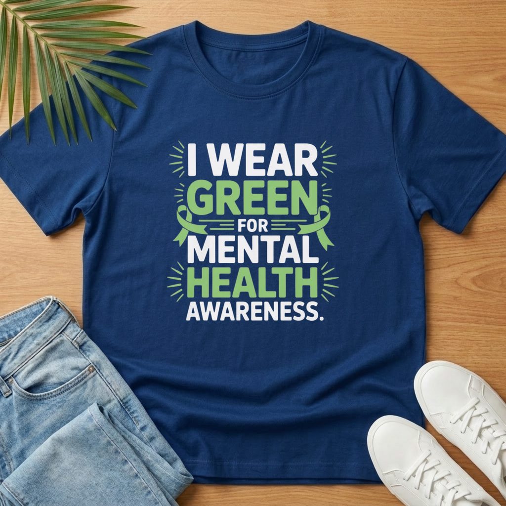 I Wear Green for Mental Health Awareness T-Shirt