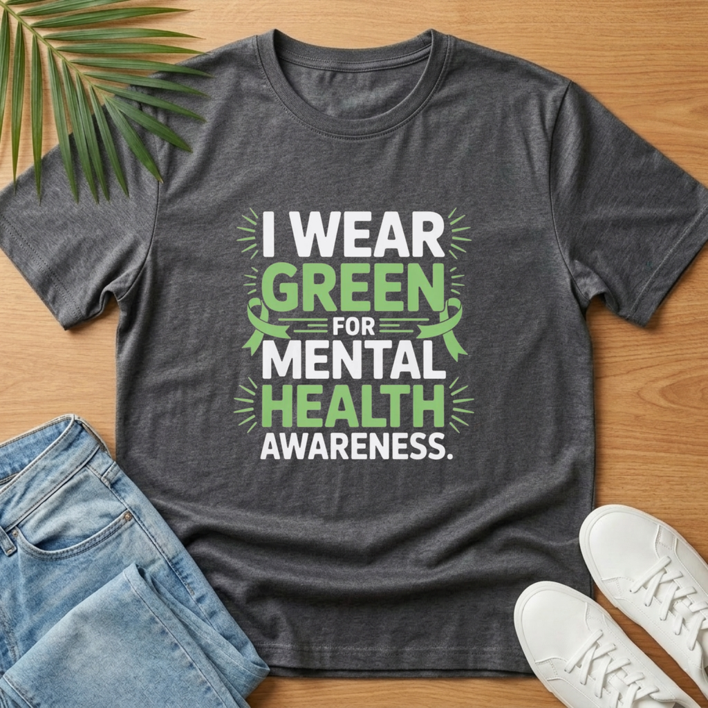 I Wear Green for Mental Health Awareness T-Shirt