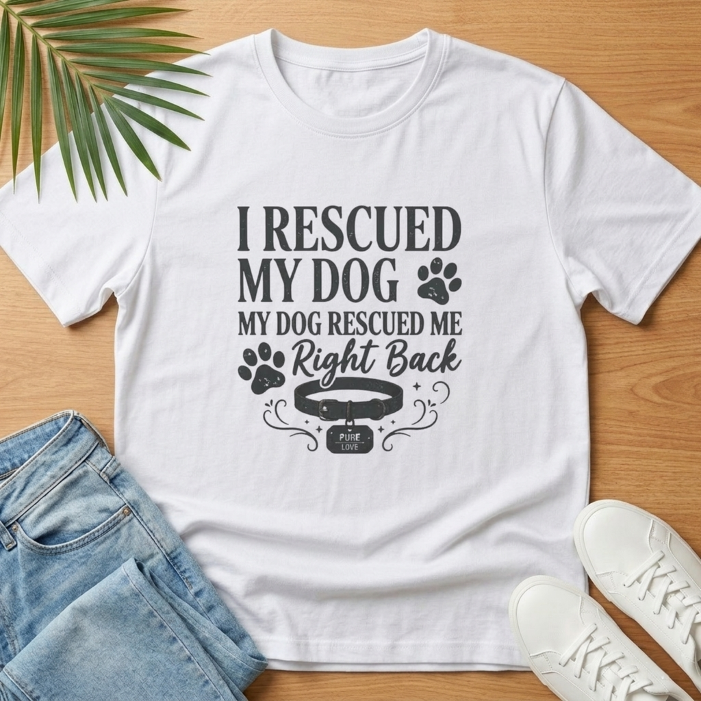 I Rescued My Dog. My Dog Rescued Me Right Back T-Shirt