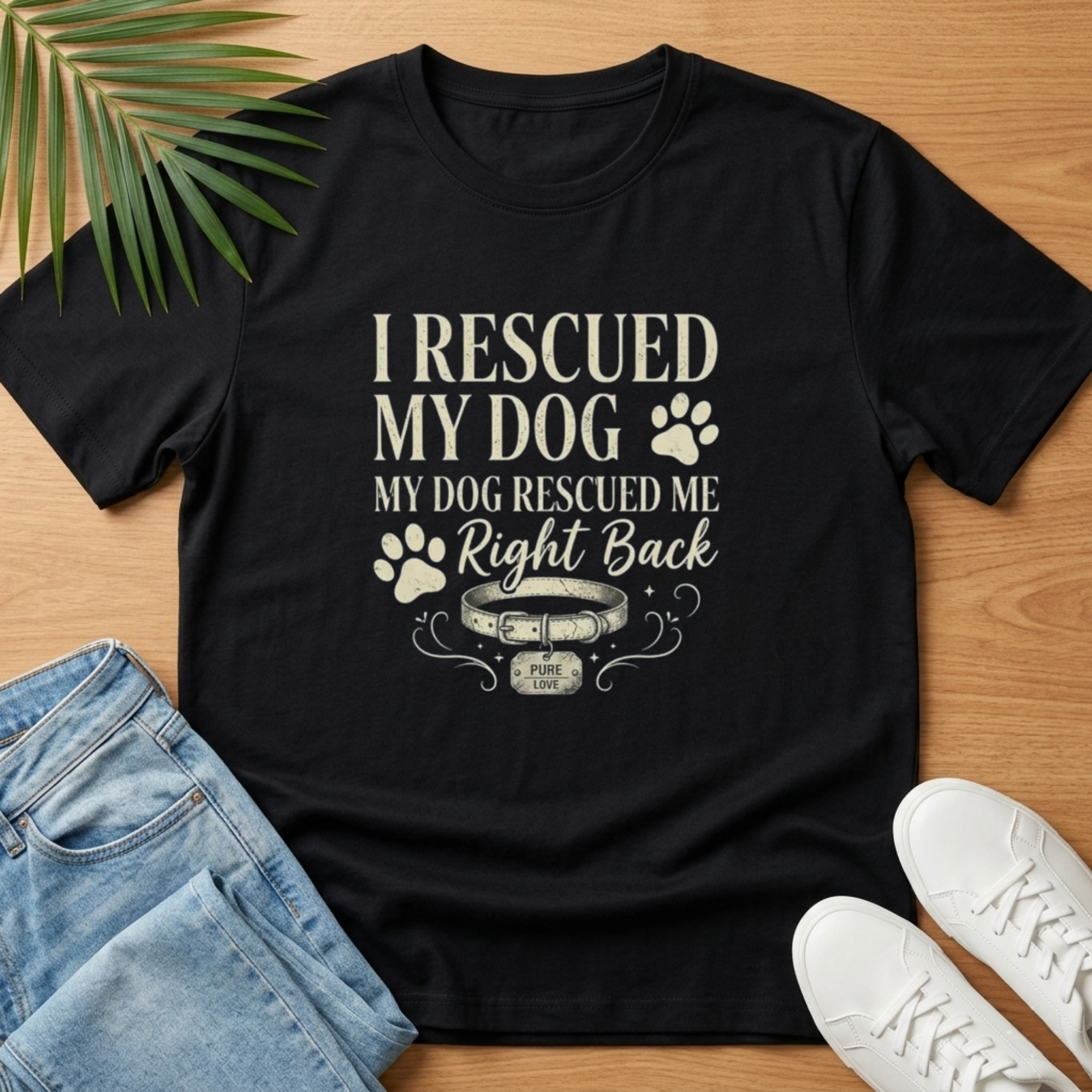 I Rescued My Dog. My Dog Rescued Me Right Back T-Shirt