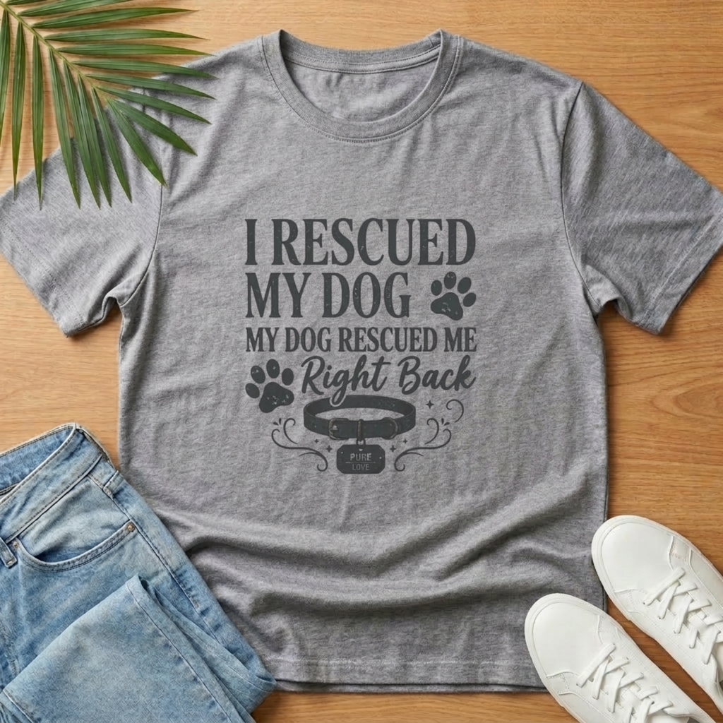 I Rescued My Dog. My Dog Rescued Me Right Back T-Shirt