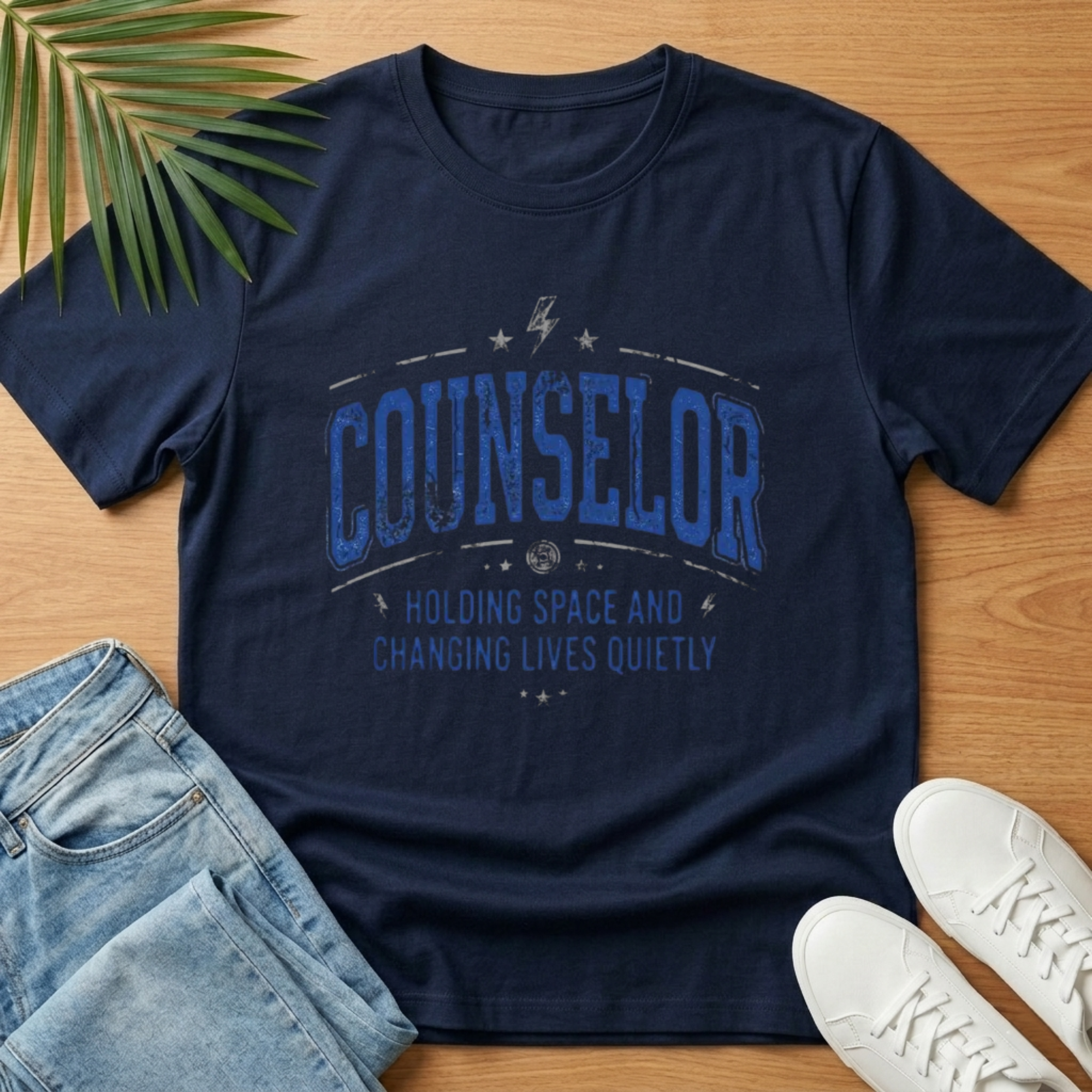 Counselor  — "Holding Space and Changing Lives Quietly" T-Shirt
