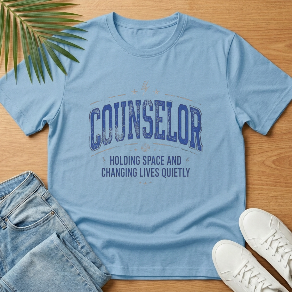 Counselor  — "Holding Space and Changing Lives Quietly" T-Shirt